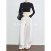 FAESSLIN Women's High-Waist Straight Wide-Leg Casual Pants