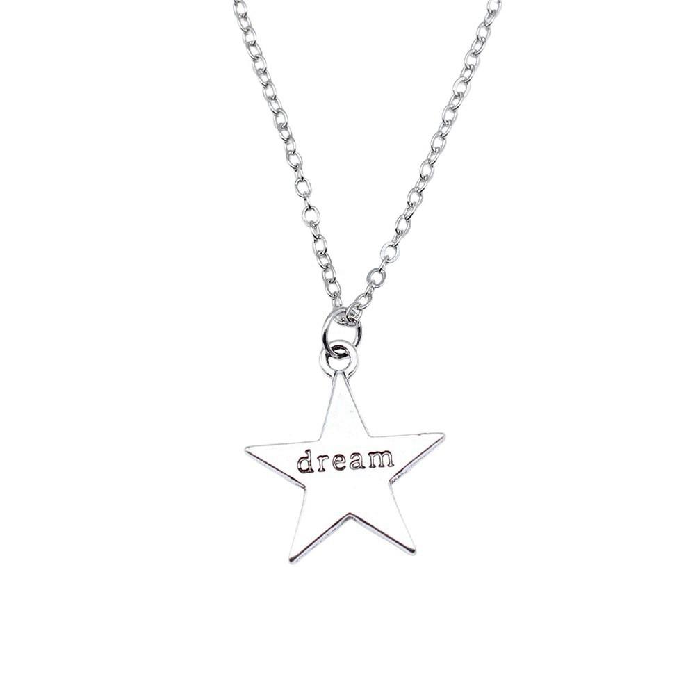 Hollow Charm Star Necklace Minimalist Geometric Pendant Celestial Aesthetic Jewelry 43cm Chain
