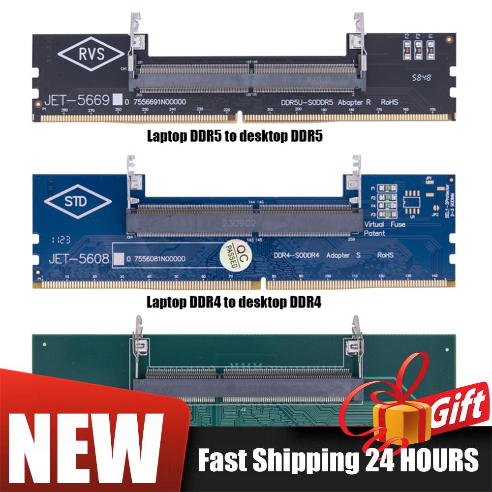 1/2/5/8/10PCS DDR3 DDR4 Connector Card Memory Stick Laptop To Desktop Memory Adapter Card SO-DIMM To PC DIMM Card Connector Card
