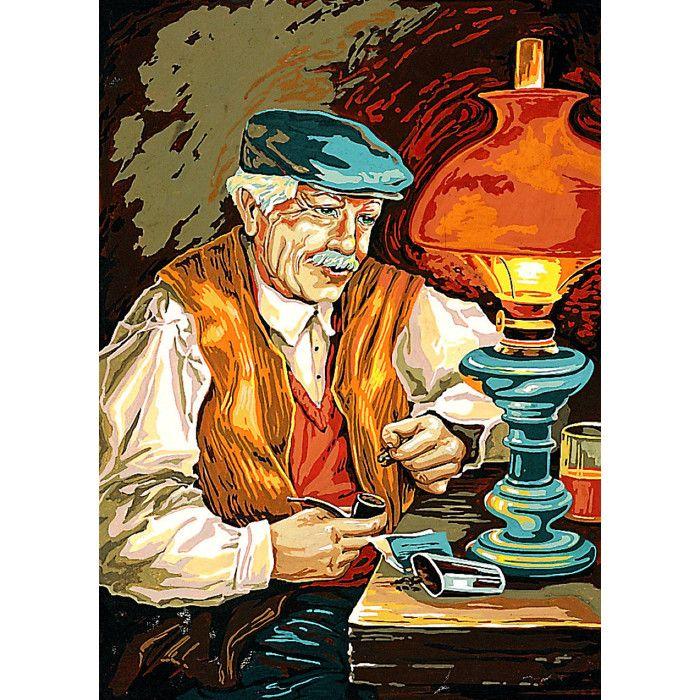 Antique Canvas Grandfather 45x60cm