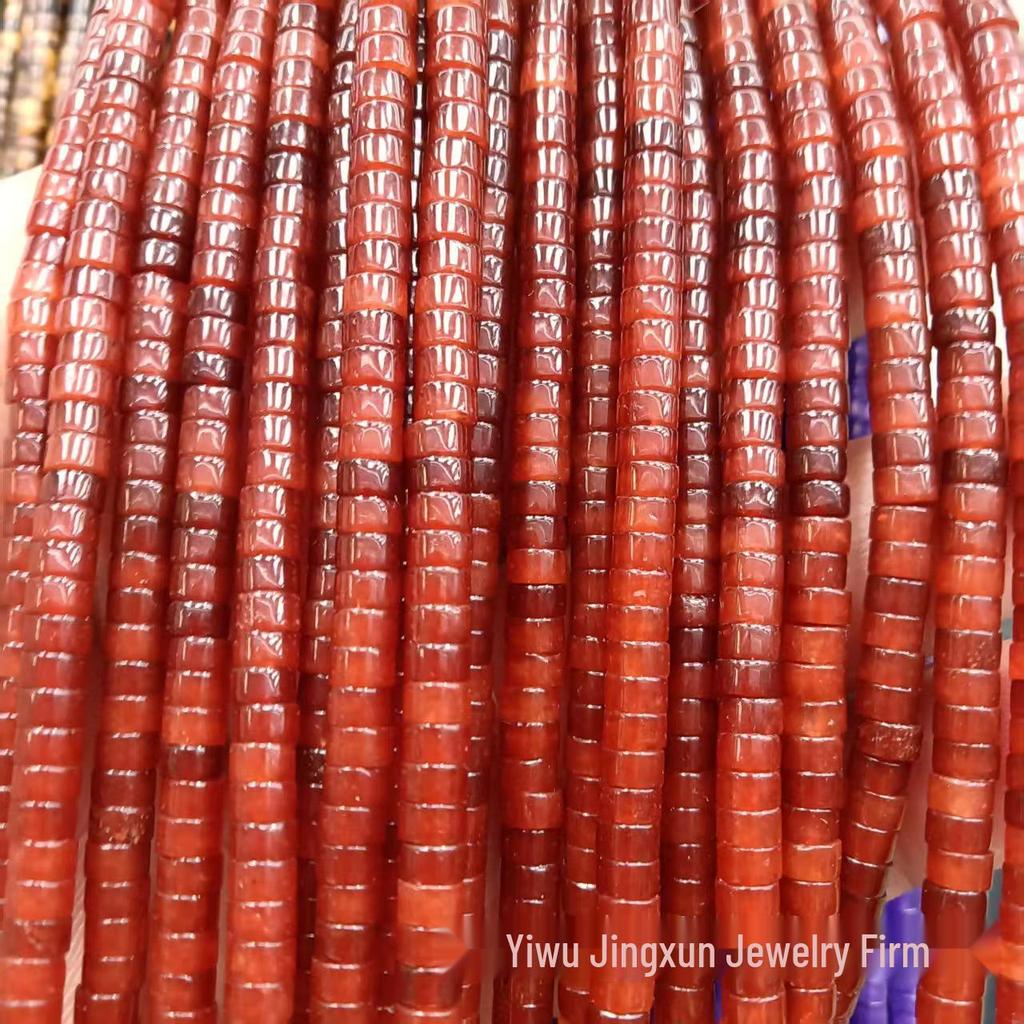 2x4mm Natural Agate Stone Separator Beads for DIY Jewelry Making - Loose Semi-Finished Accessories In Stock