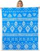 Navajo Pattern Blanket Tribal Design Fleece Throw Southwestern Decor Geometric Print Cozy Home Textile