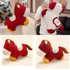 Traditional Horse Plush With Embroidered Pattern For Living Room Decor And Gift
