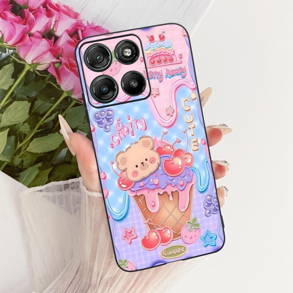 Black Case For Motorola Moto G77 Cover XT2621-4 Fashion Butterfly Cute Luxury Painted Silicone Casing For Moto G77 Motorola G77