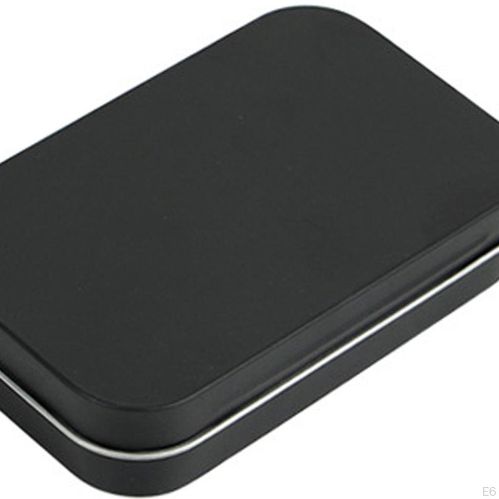 Card Storage Box Multifunction Accessories Portable Iron Rectangular Organizer Container Durable