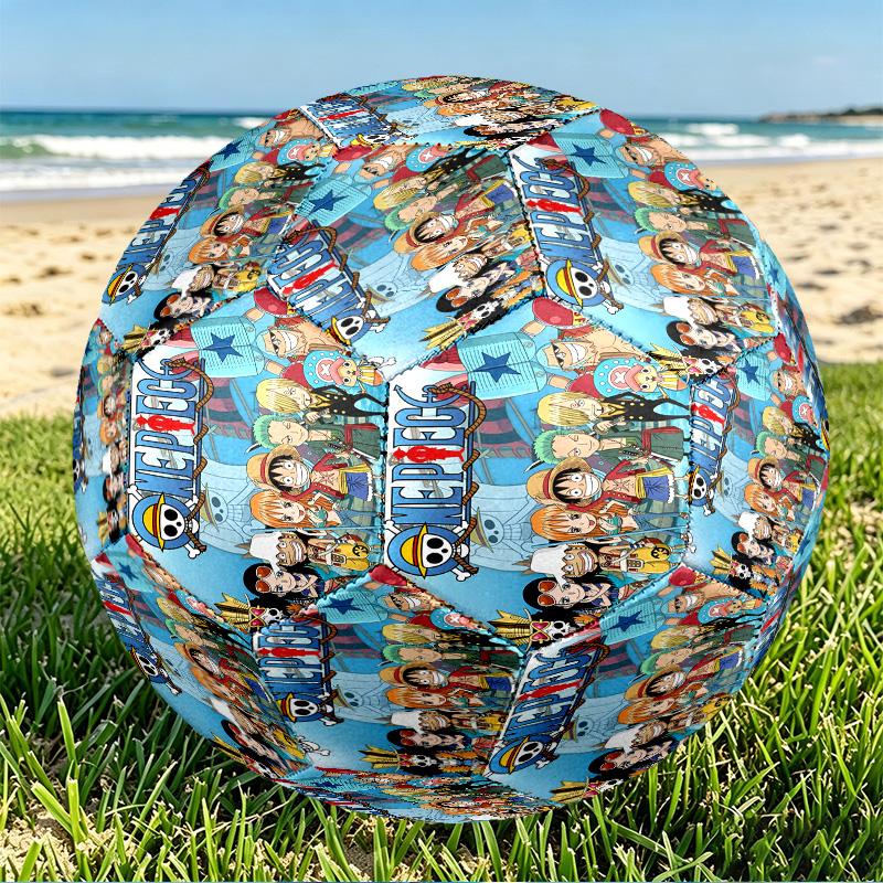 One Piece Print Size 5 Soccer Ball, PU Wear Resistant Football for Match Training and Daily Practice, Birthday Gift for Soccer Fans