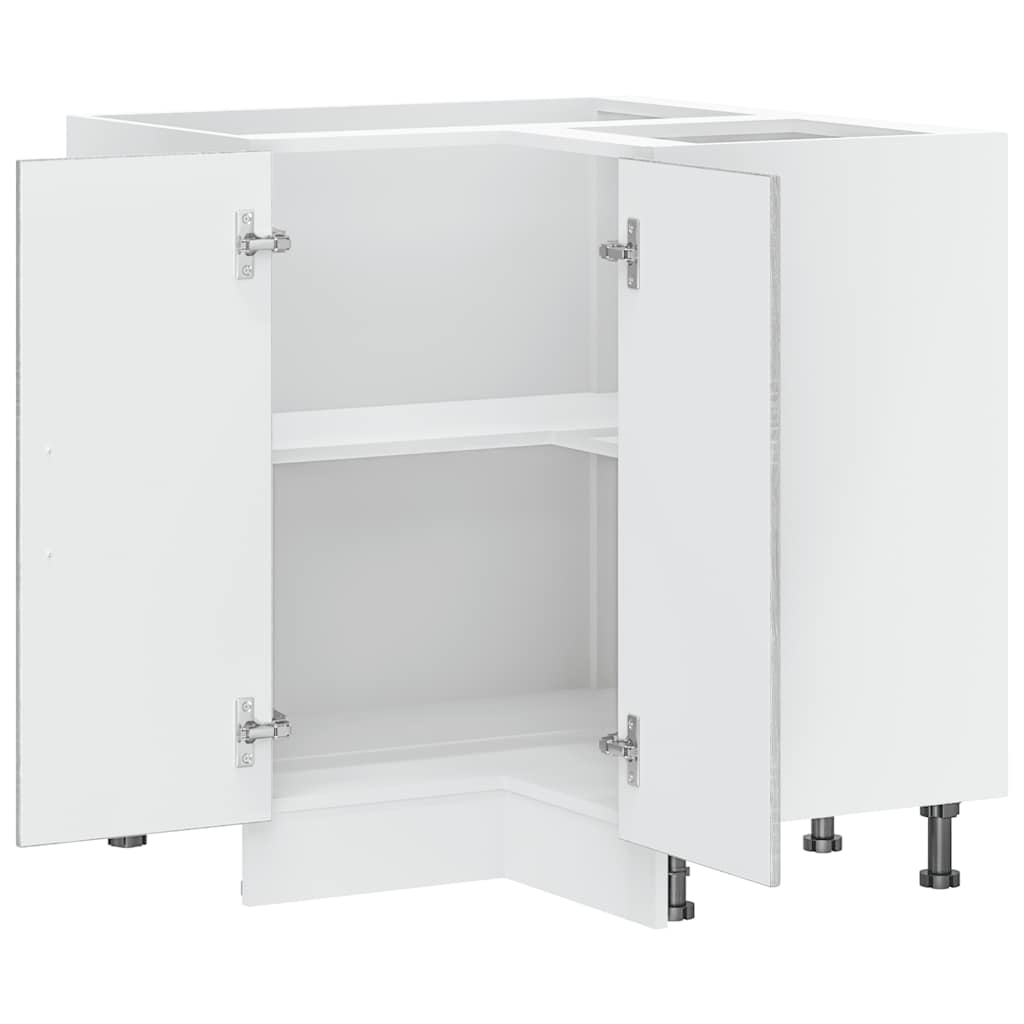 Corner Base Kitchen Cabinet Lucca Grey Sonoma Glued Wood