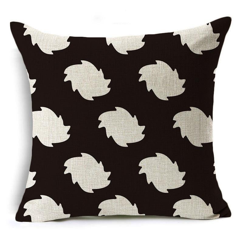 Modern Simple Black and White Geometric Linen Pillow Case Home Sofa Pillow Cushion Cover Soft Decoration