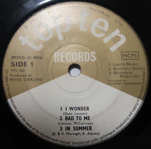 

7-дюймовая пластинка НЕИЗВЕСТНЫЙ ИСПОЛНИТЕЛЬ - Top Ten TPS506 TOP TEN RECORDS UK Поп Б/У