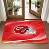 Kansas City Chiefs Design Crystal Velvet Rug Soft Decorative Mat for Bedroom Entrance