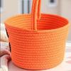 Braided Pumpkin Candy Bucket Orange Woven Storage Pouch Halloween Rope Basket  Guests