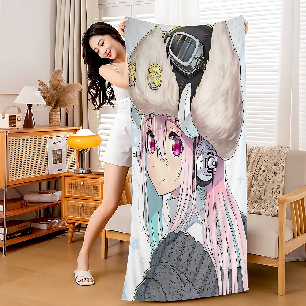 S-Super S-Sonicos Bath Towel Microfiber Soft Water Absorbing Breathable For Girl Kids Decorative Cartoon Beach Towel