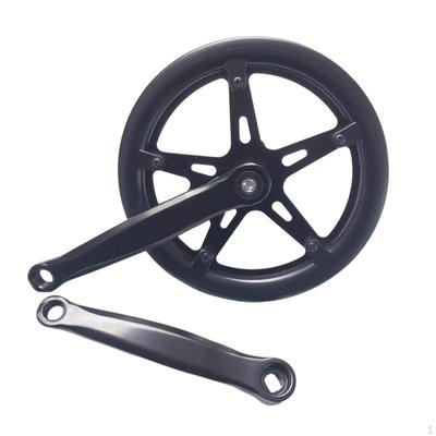 Fahrrad Kurbelgarnitur Kettenblatt Kurbelarm Set Komponenten Kalter Stahl Vierkantaufnahme Einfache Installation 46Z