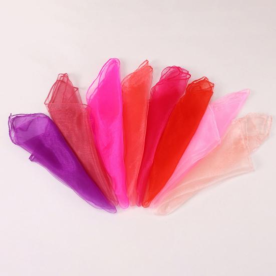 60cm Silky Scarf Washable Reusable Bright Color Portable Foldable Faux Silk Scarf Bags Wallets DIY Accessories