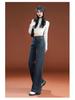 Women's Retro Wide-Leg Jeans: High-Waisted, Fleece-Lined, Slimming, Loose Fit, Floor-Length, for Autumn/Winter 2025