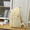 Solid Color Small Backpack Retro Student Schoolbag