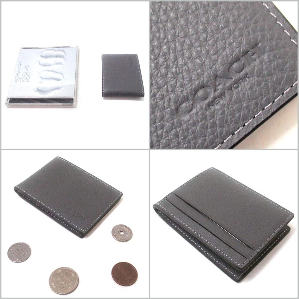 Card Case Outlet Leather Business Card Holder Card Case Accessories Wallet CM167 QBQ9R Item [Coach] Men's