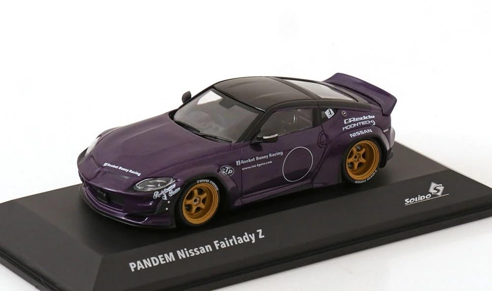 SOLIDO 1/43 PANDEM Nissan Fairlady Z 2022 Фиолетовый SOLIDO PANDEM Rocket Bunny Модель из литого металла фиолетовый