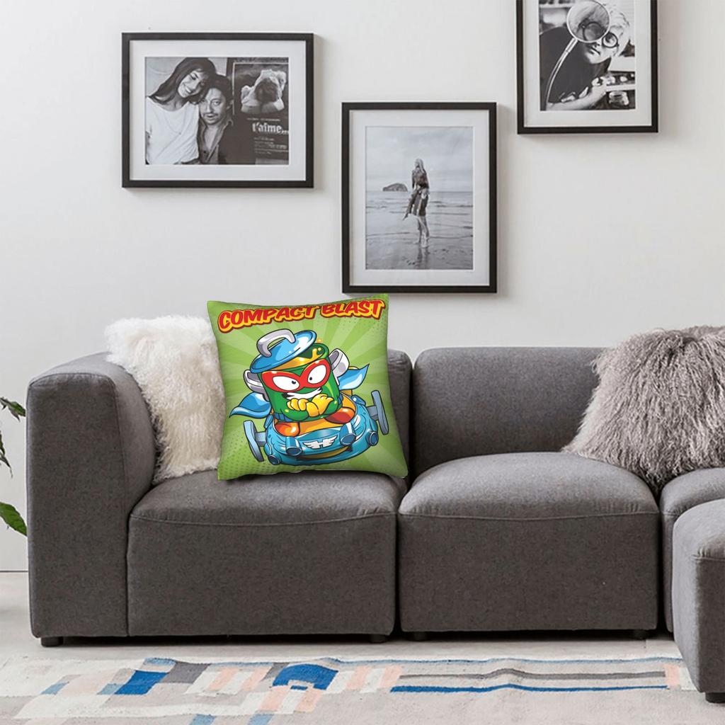 Super Zings Pillowcases Cute Funny Pillow Case For Living Room Bed Chair Soft Pillow Cover