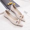 Pointed Female Autumn Versatile Flat-bottomed Explosion Late Evening Wind French Gentle Flat Shoes Female