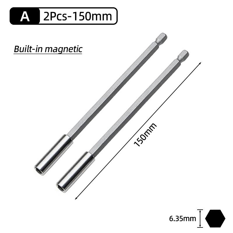 6 Size Extension 1/4 Hex Screw Socket Screwdriver Bit Holder Magnetic Impact Driver Drill Bit Adapter Quick Release Power Tools