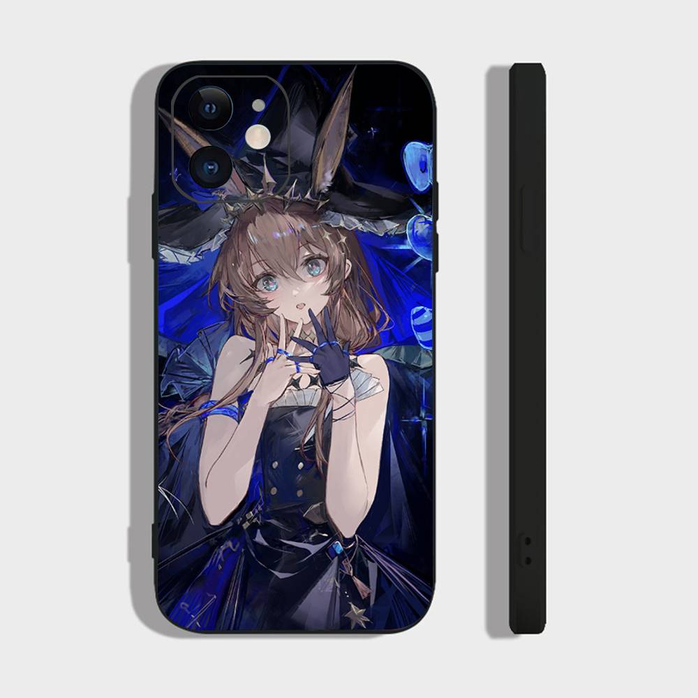 Amiya Animated Game A-Arknights Phone Case For IPhone 17 Air 16 15 14 13 Pro Max 11 12 Black Silicone Cover