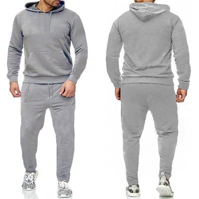 Herren Trainingsanzug mit Kapuze, lässig, für den Alltag, Sport, klassischer, einfarbiger Trainingsanzug für Herren mit Kapuzenpullover und Jogginghose