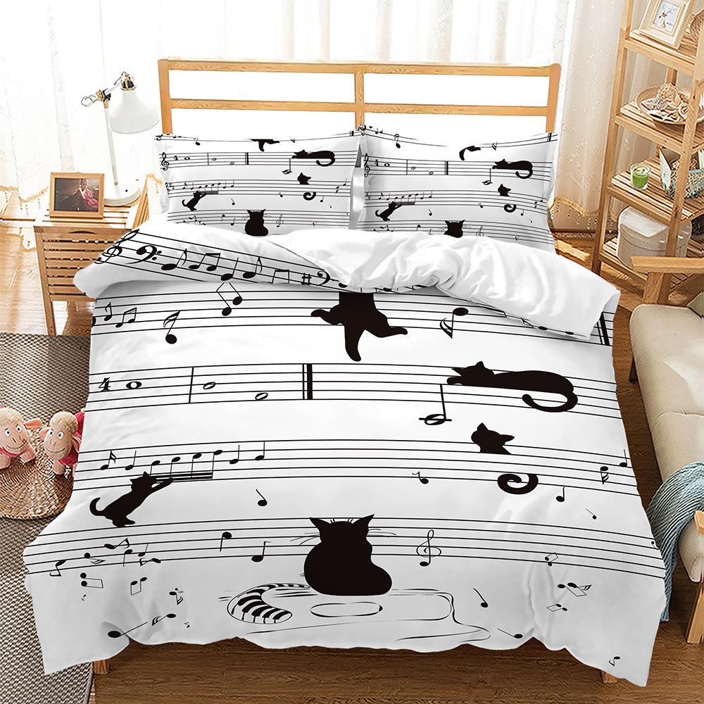 Set lenjerie de pat cu animale 3D pentru baieti cu puf Fete de perna 2/3 piese AU180 * 210 Dimensiune intreaga Textile de casa Husa de pilota pentru barbati