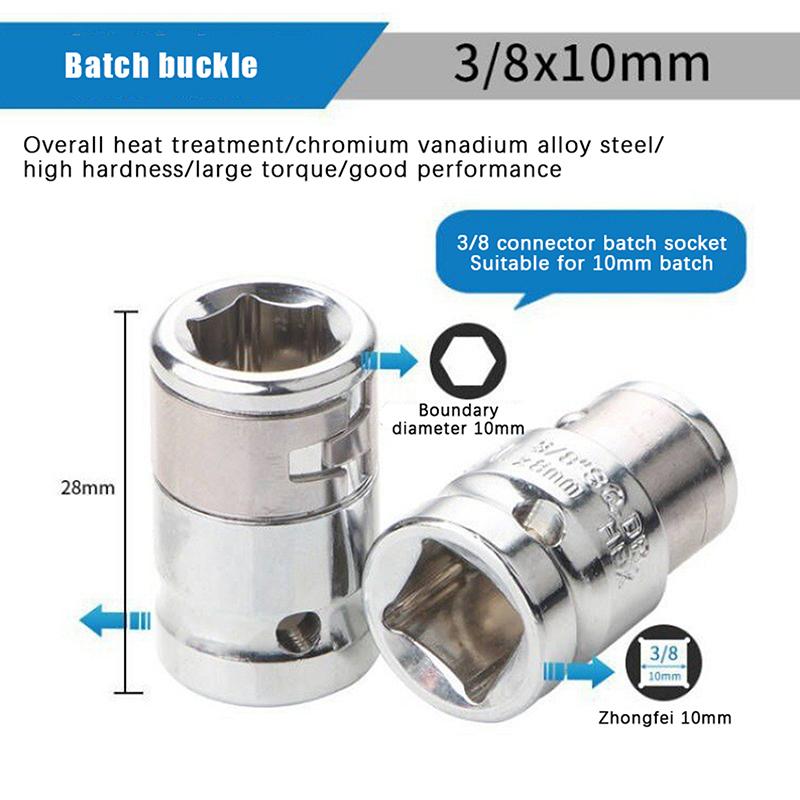 Durable Impact Socket Converter with Hex Shank Bits, Essential for Repair and Replacement Tools.