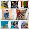 Fashion Anime Sleek Retro LLupin III Cushion Cover Washable Linen Pillowcase Soft for Daily Sofa Bed Home Room Decor