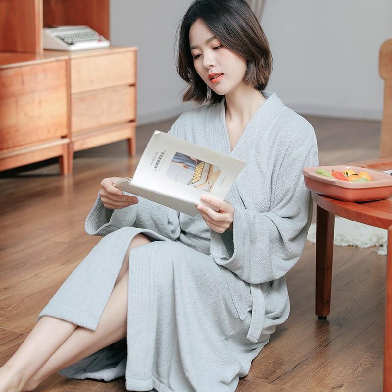 

GMXIA Материал полотенца Дышащие, впитывающие и быстросохнущие халаты для женщин, подходящие для всех четырех сезонов, халаты для пота, сауны и пижамы XL