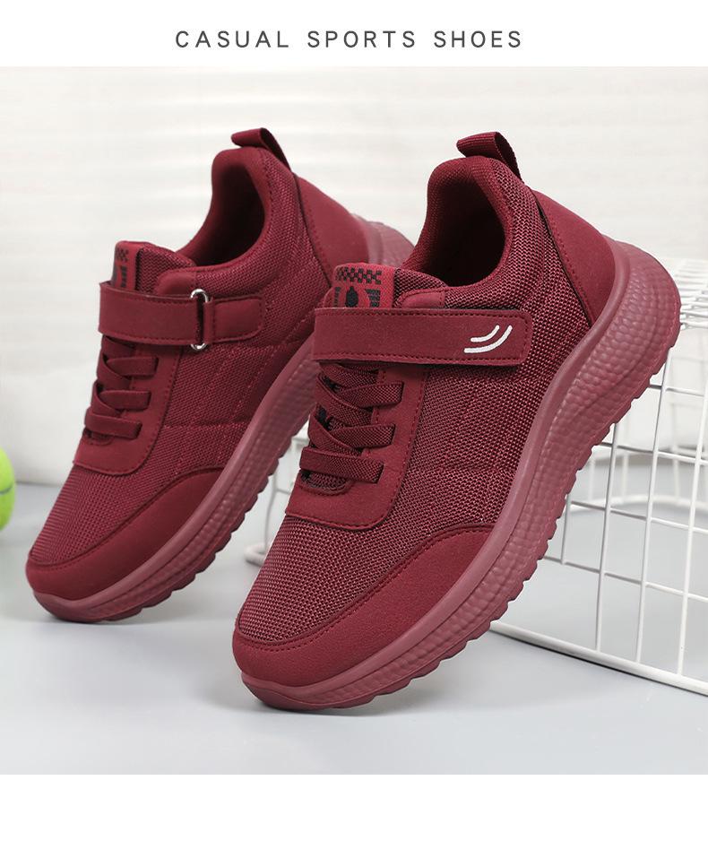 Men's Versatile Mesh Flyknit Casual Shoes with Velcro