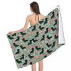Süßer Dackel Hund Strandtuch Schnelltrocknend Kawaii Welpe Haustier Badetuch Sandfest Schwimmbad Handtücher für Reise Camping Yoga Sport