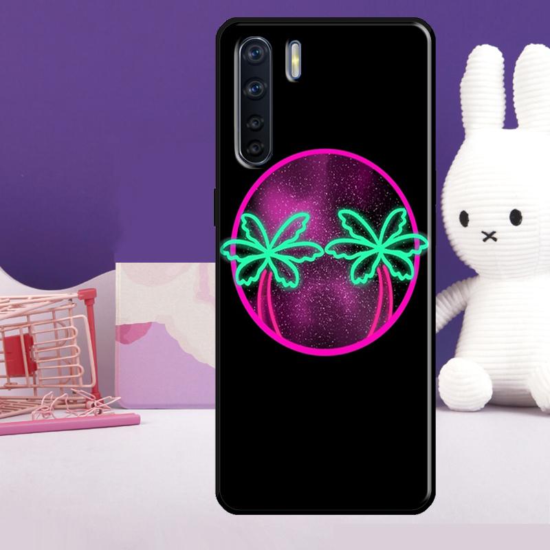 Stars Space Palm Trees Case For Oppo A18 A38 A78 A98 A58 A60 A80 A40 A96 A76 A16 A94 A74 A54 A15 A17 A57 A77 A5 Pro