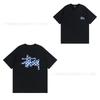 [2] American trendy brand short-sleeved t-shirt black and white collection printed short-sleeved t-shirt casual couple men and women of the same style