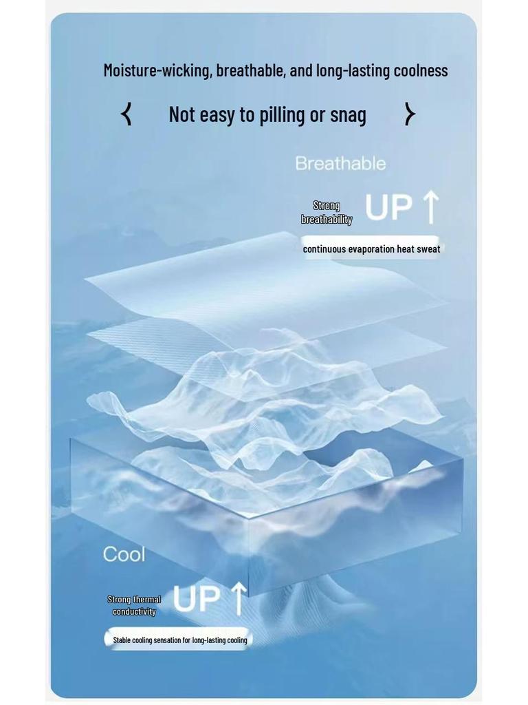 Nylon Cooling Silk Summer Quilt - Ice Cream Black Tech, Machine Washable for Air Conditioning and Dorms