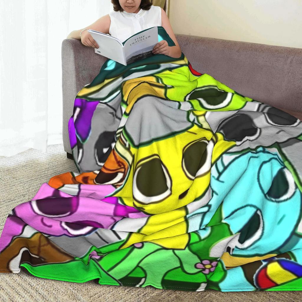 Sprunki Incredibox Game Throw Blanket for Couch Soft Fuzzy Plush Blanket 50x60 Inch Multiple Sizes Bedspreads for All Seasons