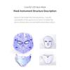 7 Colors LED Firming & Whitening Mask Facial Device - Facial & Neck Anti-Acne Professional Skin Therapy