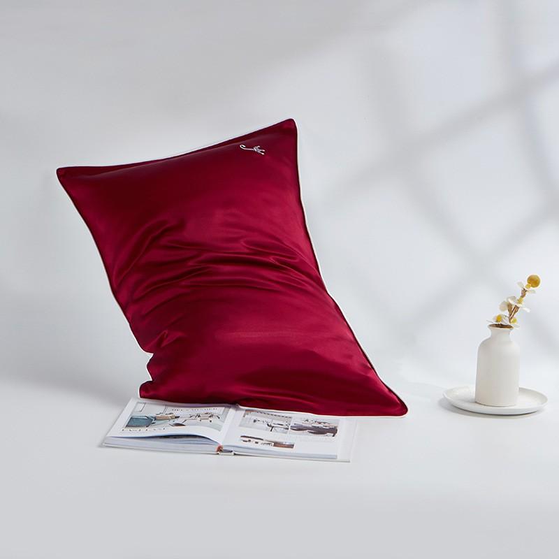 100% Pure Mulberry Silk Pillowcase 19 Momme Satin Weave Zipper/Envelope Bedding Comfort