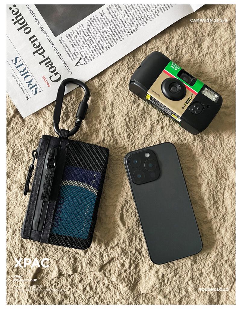 Minimalistisk Handväska RFID Stöldskyddad Kort Hållare X-Pac Vattentät Slitstark Nylon Herr Utomhus Resa Sport Plånbok med Klätterspänne