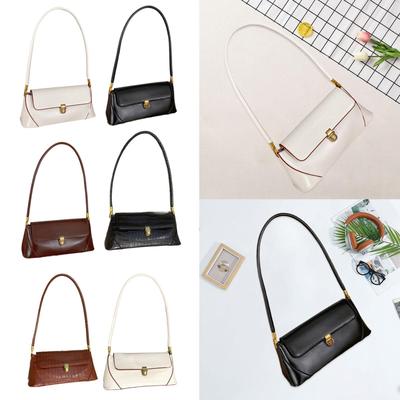 Sac à Bandoulière en Cuir PU pour Femmes Sac d'Aisselle Mode Portable Sac à Main d'Épaule pour Dames pour Loisirs Vacances Rendez-vous Voyage Trajet