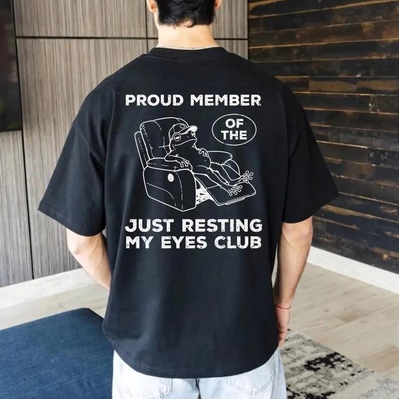 Just Resting My Eyes T-Shirt Funny Camo Dad Father s Day Gift for Dad XXXXL