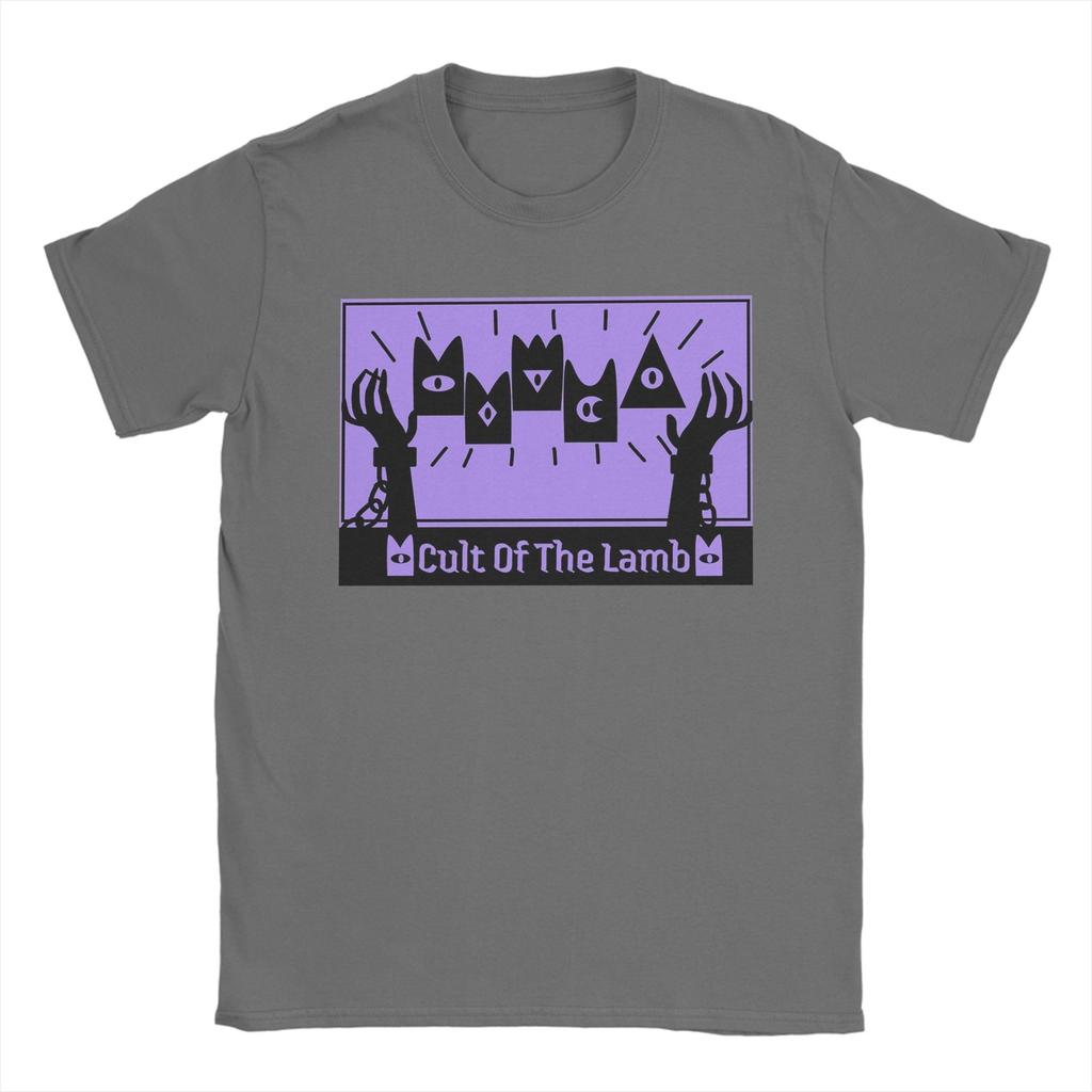Cult Of The Lamb Game TShirts for Men  Vintage 100 Cotton Tees Crew Neck Short Sleeve T Shirts Gift Idea Clothes