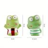 1pc Ceramic Flowerpot Mini Couple Frog Shaped Cartoon Cute Potted Plant Desktop Frog Plant Pot DIY Desk Decorate