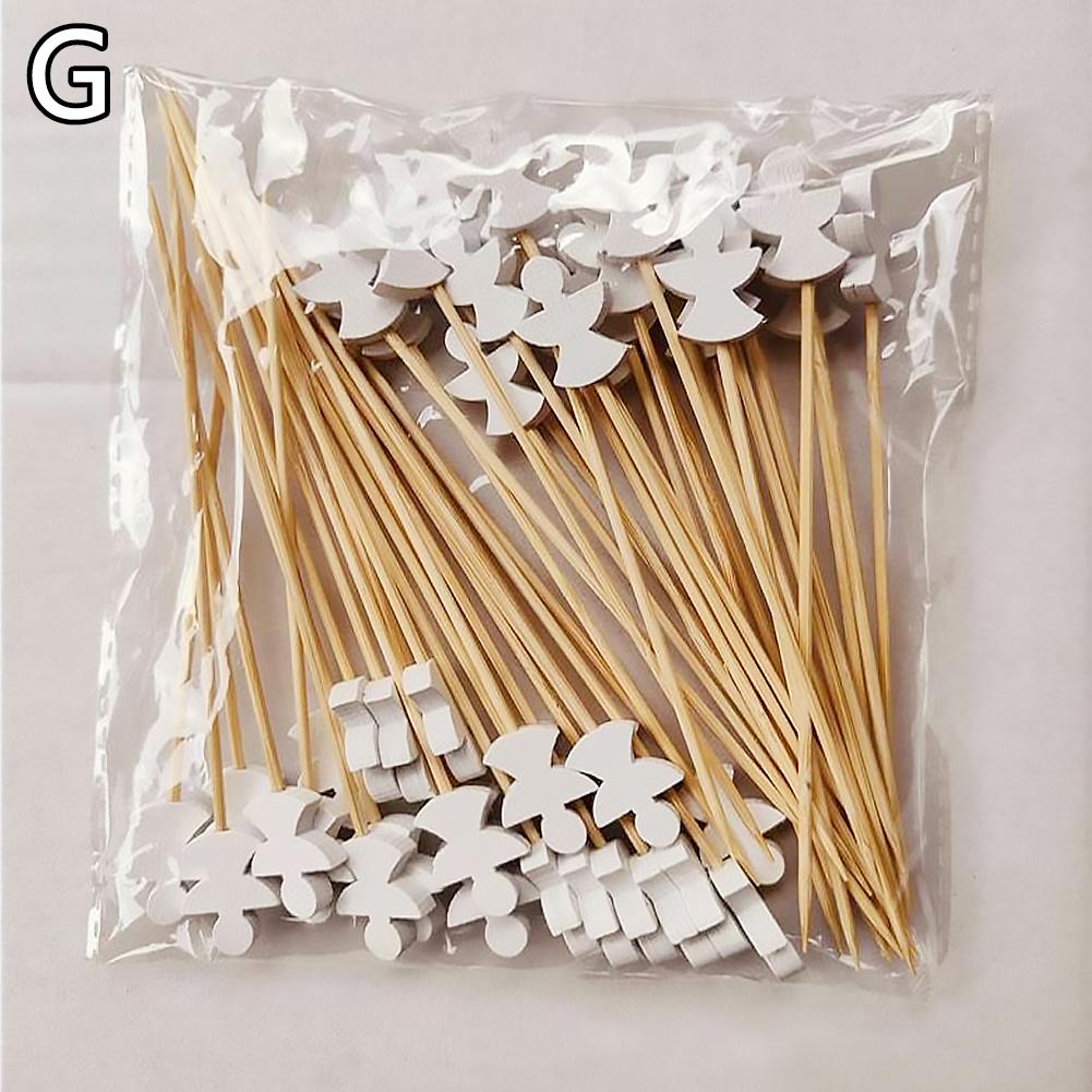 100/25Pcs Gold Pearl Cocktail Picks Food Fruit Picks Wedding Party Disposable Cake Dessert Cocktail Sticks Buffet Toothpick