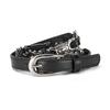 Minimalist Pu Punk Belt With Alloy Buckle For Casual Outdoor And Commuting Fashion