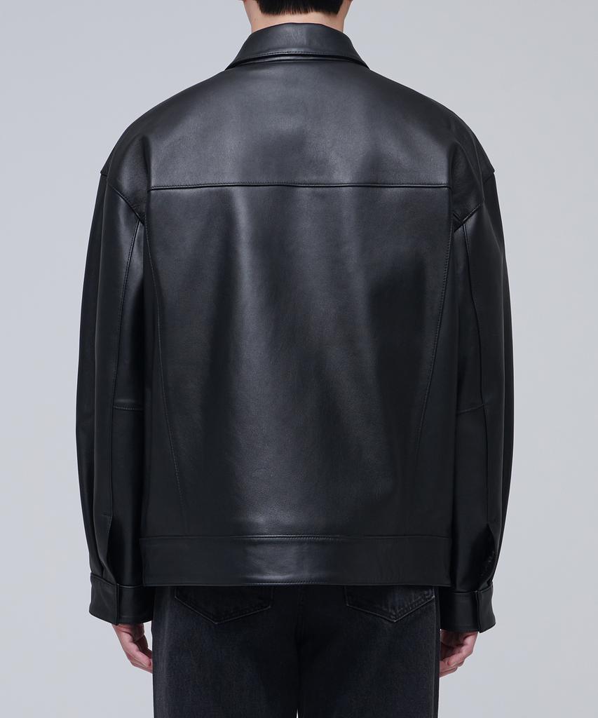 Musinsa Standard Lambskin Oversized Single Jacket [Black]