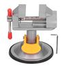 360 Grad Schwenkbare Mini-Schraubstock Saugnapf-Basis Verstellbare Klemmung Bohrmaschinen-Schraubstock Aluminiumlegierung Tischschraubstock Klemme