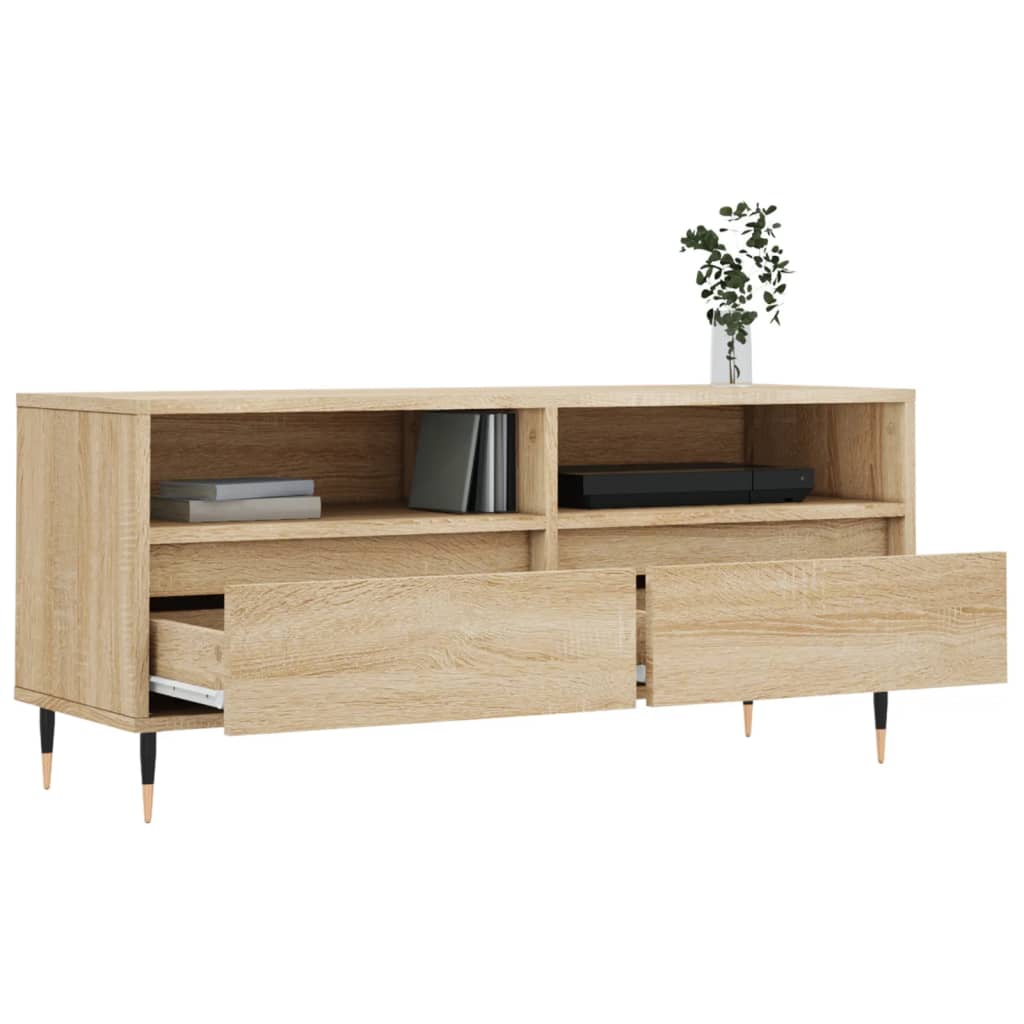 Szafka Pod Tv, Dąb Sonoma, 100X34,5X44,5 Cm