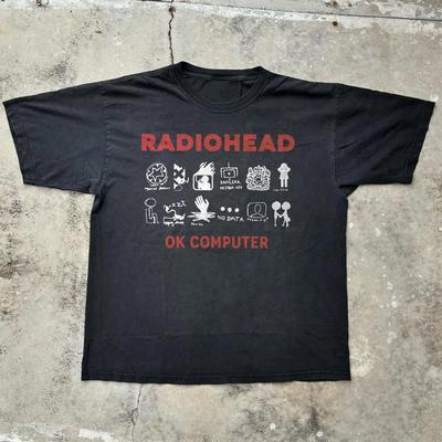 Radiohead Ok Computer Heavy Cotton Black Unisex T-shirt